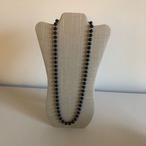 Navy and Gold Beaded Necklace